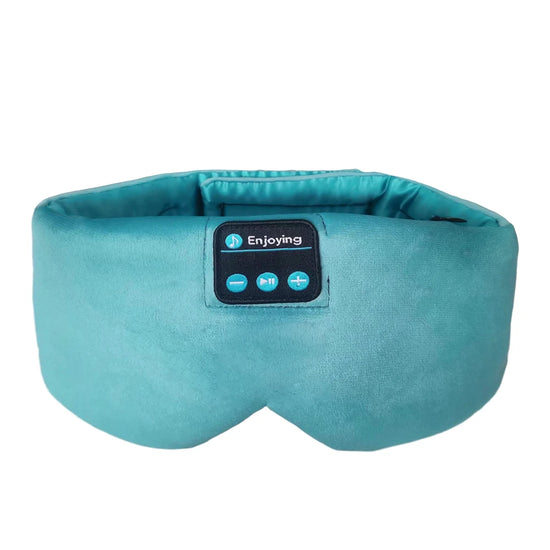 Soft Bluetooth Sleep Mask Headphones – Wireless Music Eye Mask, Blackout, Built-in Speaker, Side Sleeper & Travel