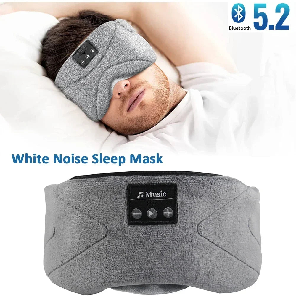 New 3D Stereo Bluetooth Sleep Eye Mask Headphones Ice-Feeling Breathable Extra Soft 100% Blackout  20 White Noise Sleep Eye Mask - LunaRest.co.uk