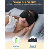 etoothBlu 3D Eye Mask Sleep HeadphoCnes Soft otton Blindfold Wireless Sleep Mask Speaker Microphone Comfortable Music Earphones - LunaRest.co.uk