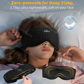 3D Sleeping Eye Mask Bluetooth Music Wireless Headphones Breathable Light Blocking Air Travel Smart Elastic Sleep Headband - LunaRest.co.uk