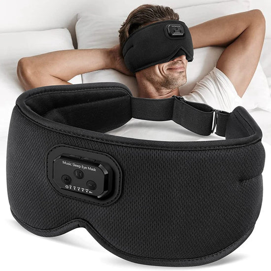 Bluetooth-compatible White Noise Milk Silk 3D Eye Socket Full Shading Ventilation Smart Music Sleeping Aid Instrument Eye Mask