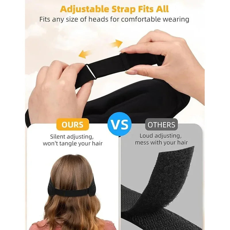 etoothBlu 3D Eye Mask Sleep HeadphoCnes Soft otton Blindfold Wireless Sleep Mask Speaker Microphone Comfortable Music Earphones - LunaRest.co.uk