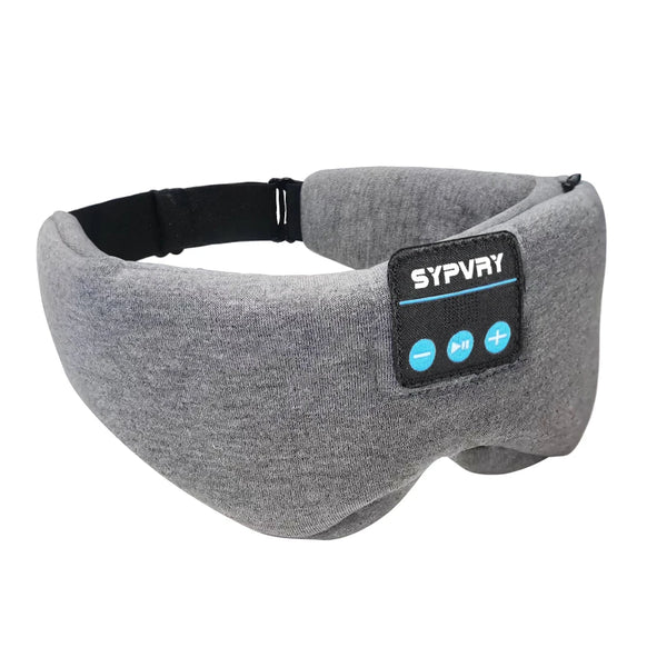 Bluetooth Sleep Mask Cotton Eye Shade Cover Wireless Headset with HD Speaker Adjustable Washable Blindfold for Women Men