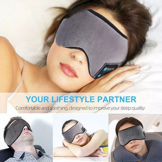 Bluetooth 5.4 Earphones Sleeping Headband Headsets Elastic Wireless Headphones Music Eye Mask Sports Headband Earbuds for iPhone