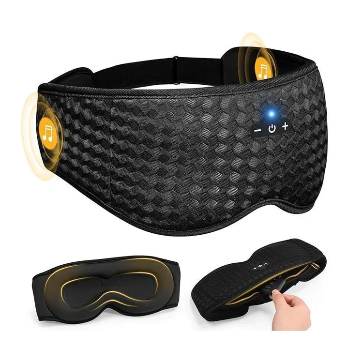 etoothBlu 3D Eye Mask Sleep HeadphoCnes Soft otton Blindfold Wireless Sleep Mask Speaker Microphone Comfortable Music Earphones - LunaRest.co.uk