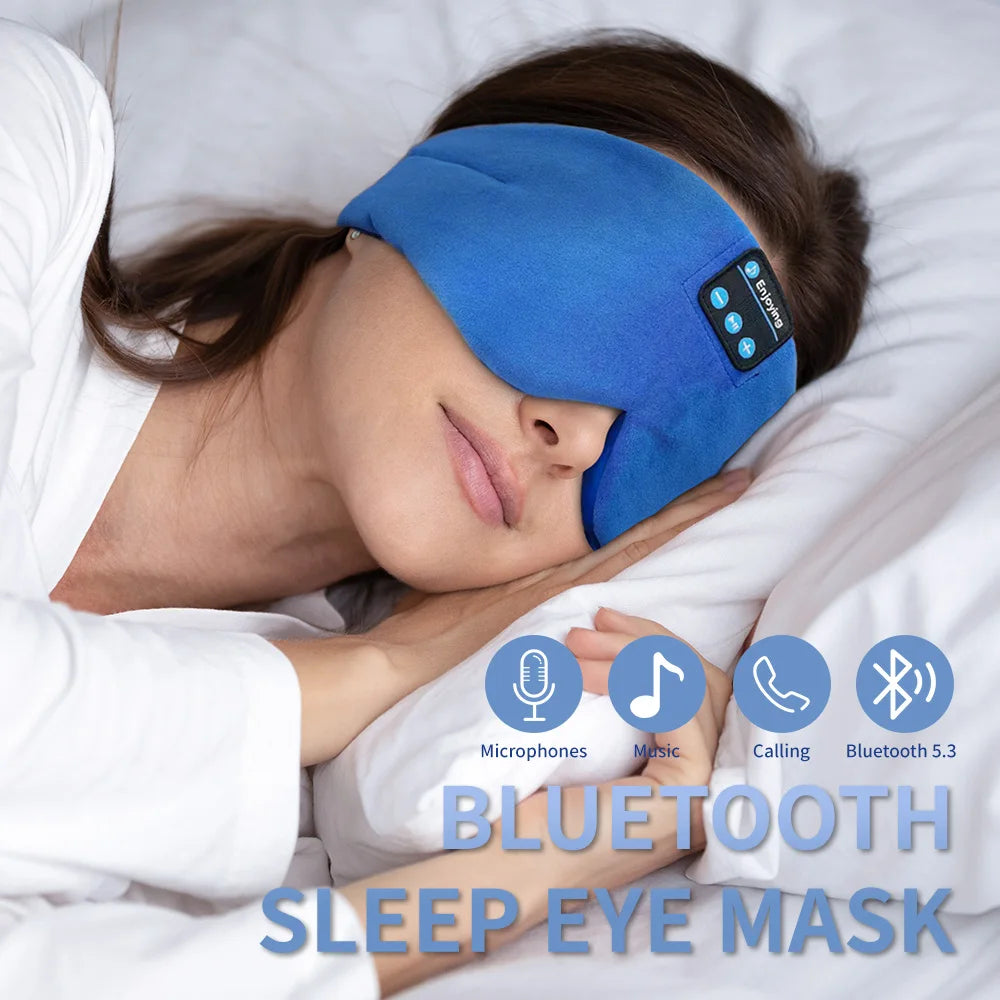 Eye Mask with Bluetooth Headphones for Sleeping – Soft Wireless Music Mask, Adjustable, 10hr Battery - LunaRest.co.uk