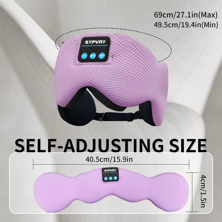 SYPVRY Bluetooth Sleep Mask 3D HD - Exceptional Audio and Light - Blocking Bluetooth Sleep Mask with 3D HD - LunaRest.co.uk