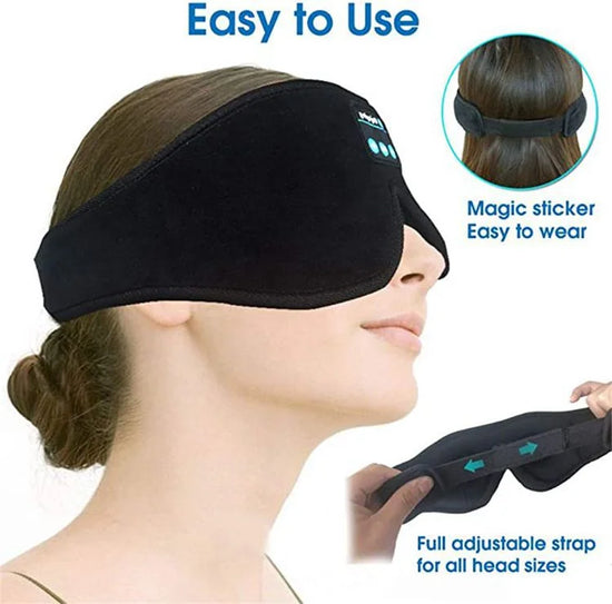 3D Sleeping Headphones Bluetooth Eye Mask for Women Men Wireless Music Blackout Masks for Side Sleepers Insomnia Travel Gift