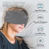 New 3D Stereo Bluetooth Sleep Eye Mask Headphones Ice-Feeling Breathable Extra Soft 100% Blackout  20 White Noise Sleep Eye Mask - LunaRest.co.uk