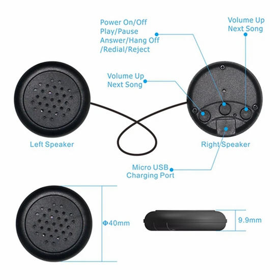 M85K Animal Headband Soft Velvet Wireless Bluetooth Headset with Microphone Bluetooth Headband with Thin Speaker Sleep Mask,B