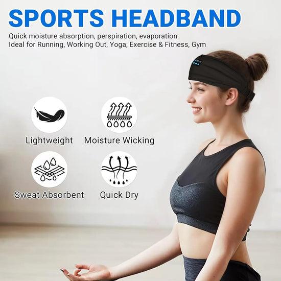 HYE  Bluetooth Earphones Sports Sleeping Headband Elastic Wireless Headphones Music Eye Mask Wireless Bluetooth Headset Headband